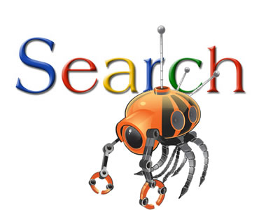 Illustration af søgemaskine eller web crawler